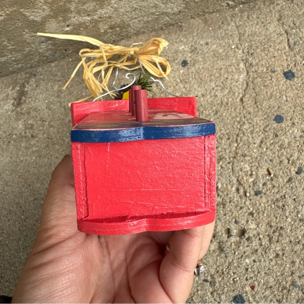 VTG Mini Birdhouse Christmas‎ Hanging Decor Rustic Farmhouse Christmas